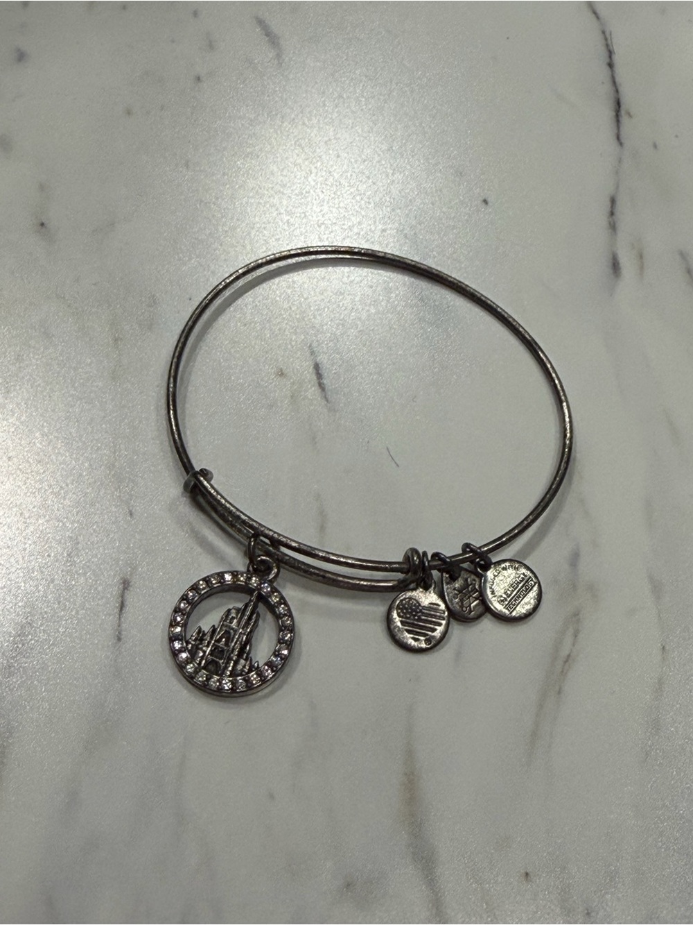 Alex & Ani Bangle Bracelet Jewelry - Silver - Disney World Castle Disneyland